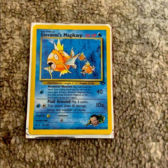 Pokemon | Toys | Giovannis Magikarp 995 Pokmon Card | Poshmark Pokemon | Toys | Giovannis Magikarp 995 Pokmon Card | Poshmark
